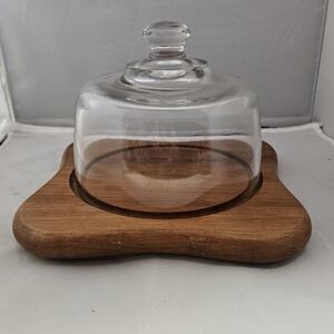 Goodwood Vintage Glass Dome Cheese Board Pastry Display MCM